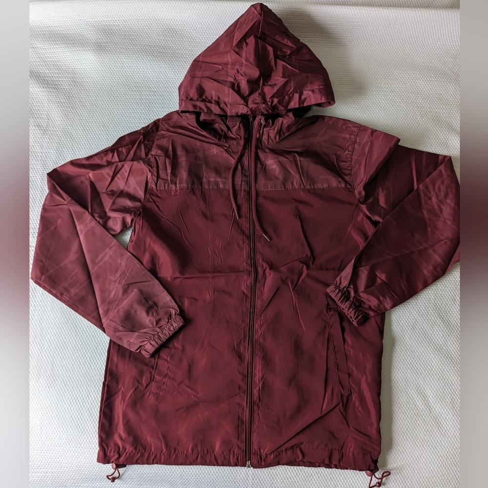 Beautiful Giant unisex camo Red Full-Zip Hooded Lightweight Windbreaker Size S. - Picture 4 of 9